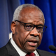 WASHINGTON, DC - OCTOBER 21: Associate Supreme Court Justice Clarence Thomas speaks at the Heritage Foundation on October 21, 2021, in Washington, DC.